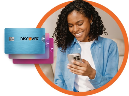 Woman applying for an instant use credit card on her phone