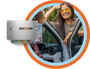 Young woman with orange sunglasses leans on an open car door while taking to her friend