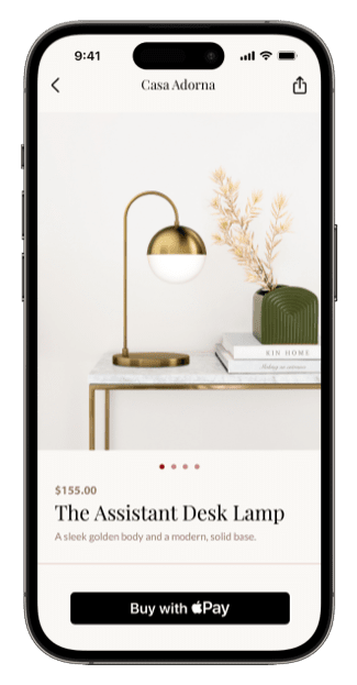 Mobile Device with ApplePay checkout