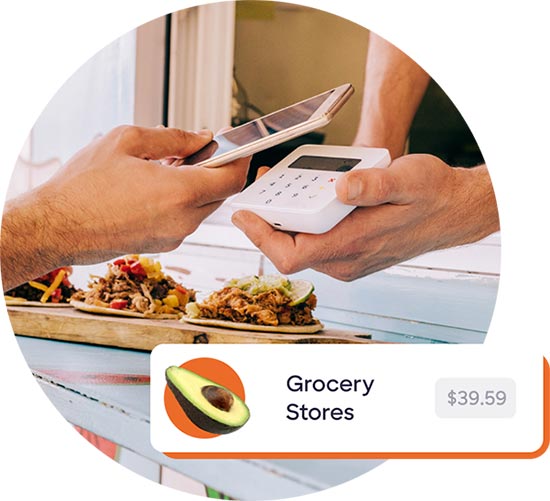 Person paying with Mobile Device